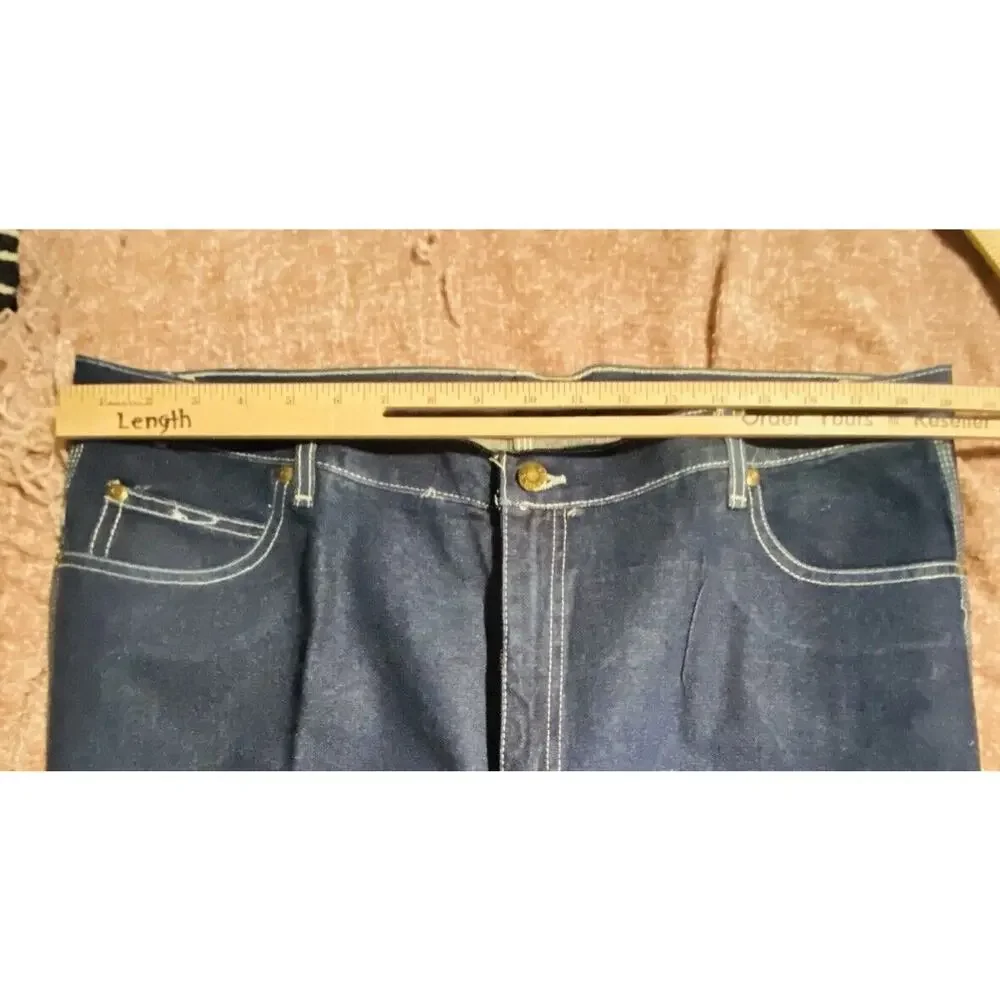 Vtg 80s Mens Jeans Jordan Denim Dark Wash Baggy Graphic Skater 40
